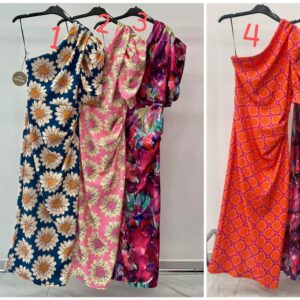 vestido estampado 1 manga