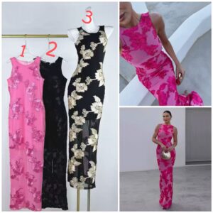 vestido flores tiranta