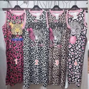 vestido animal print cabeza de tigre.