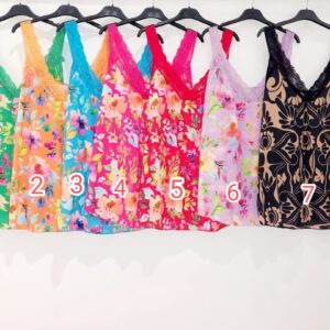 Lenceras estampadas escote encaje