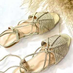 sandalias dorada