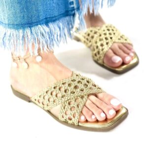 sandalias dorado