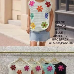 jersey de hilo con flores .