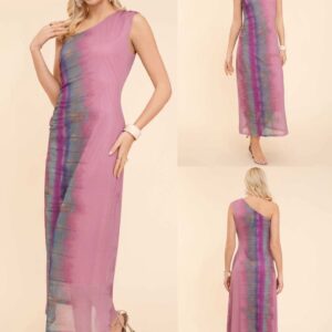vestido gasa una manga