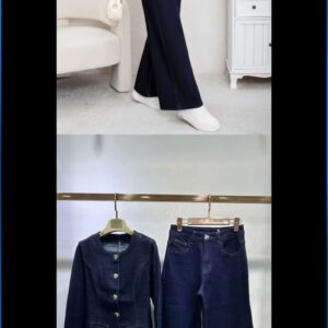 conjunto vaquero de chaqueta y pantalón.