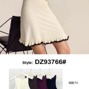vestido tiranta de punto .