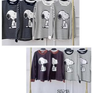 sudadera de rayas de Snoopy.