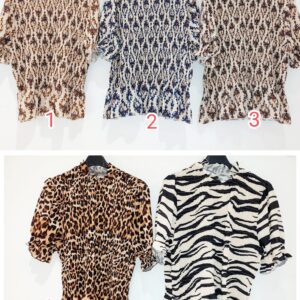 Blusa pecho de nido manga corta.