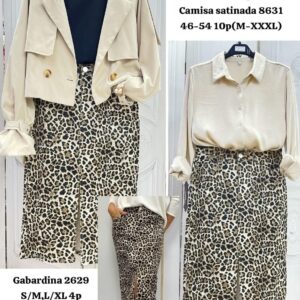 Falda animal print.