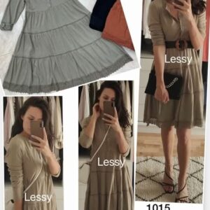 vestido de algodón .