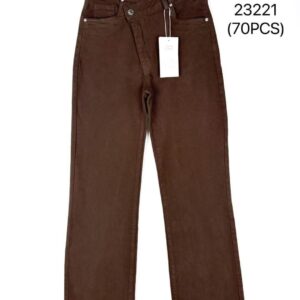 Pantalón vaquero marrón chocolate inspiración ZARA.