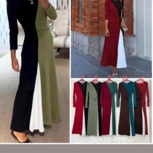 vestido bicolor