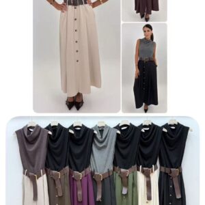 vestido bicolor