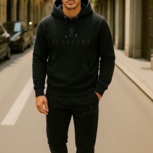 Conjunto de chándal inspiración a ESCALPERS en negro.