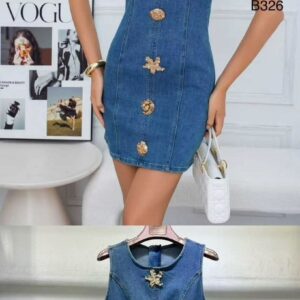 vestido vaquero de tiranta.