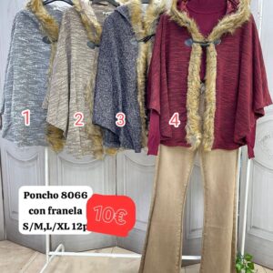 poncho con franela.
