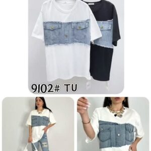 camiseta con vaquero