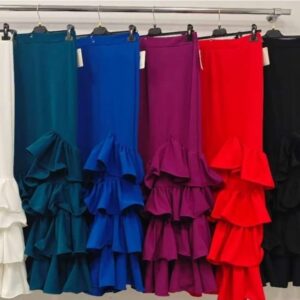 Falda flamenca de volante recogido.