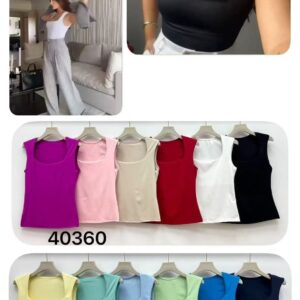 Camiseta de licra escote cuadrado.