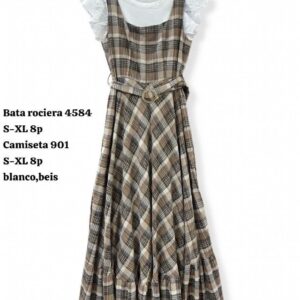 Bata rociera de cuadros