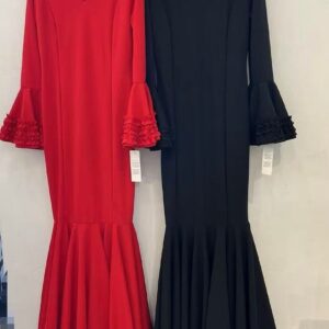 Bata flamenca con un sólo volante.