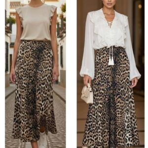 Falda de animal print.