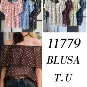 blusa de gasa con volante.