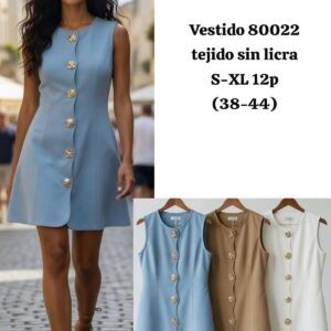 vestido botones dorados