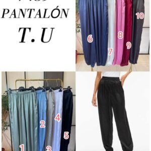 Pantalones de satén.