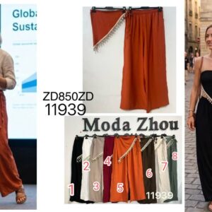 pantalón con pañuelo con adorno colgando.