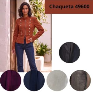 chaqueta con cremallera y botones.