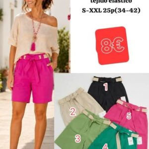bermudas con cinturón.