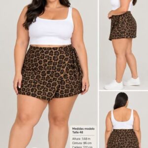 falda pantalon animal print