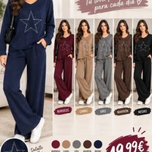 Conjunto de punto de estrella en el jersey.