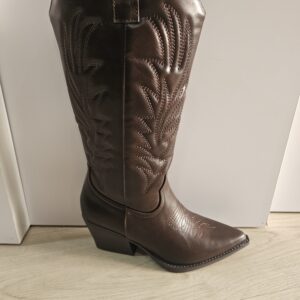 bota cowboy marron